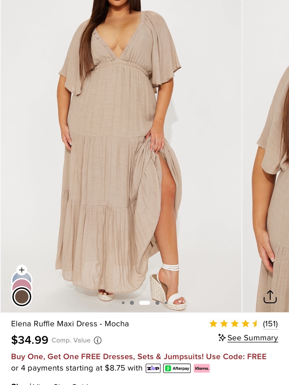 Helena Maxi Dress in Mocha Taupe